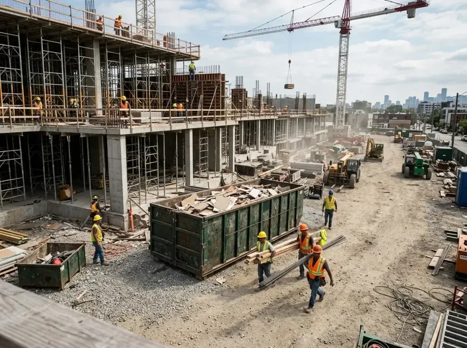 commercial-construction-site-w-002 — frequently asked questions, Low Cost Construction Dumpster Rental in Glenwood, MN